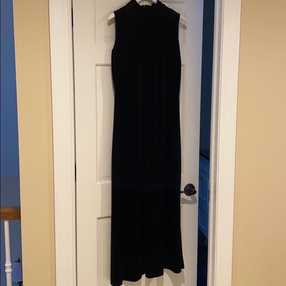Vintage Black Velvet Dress